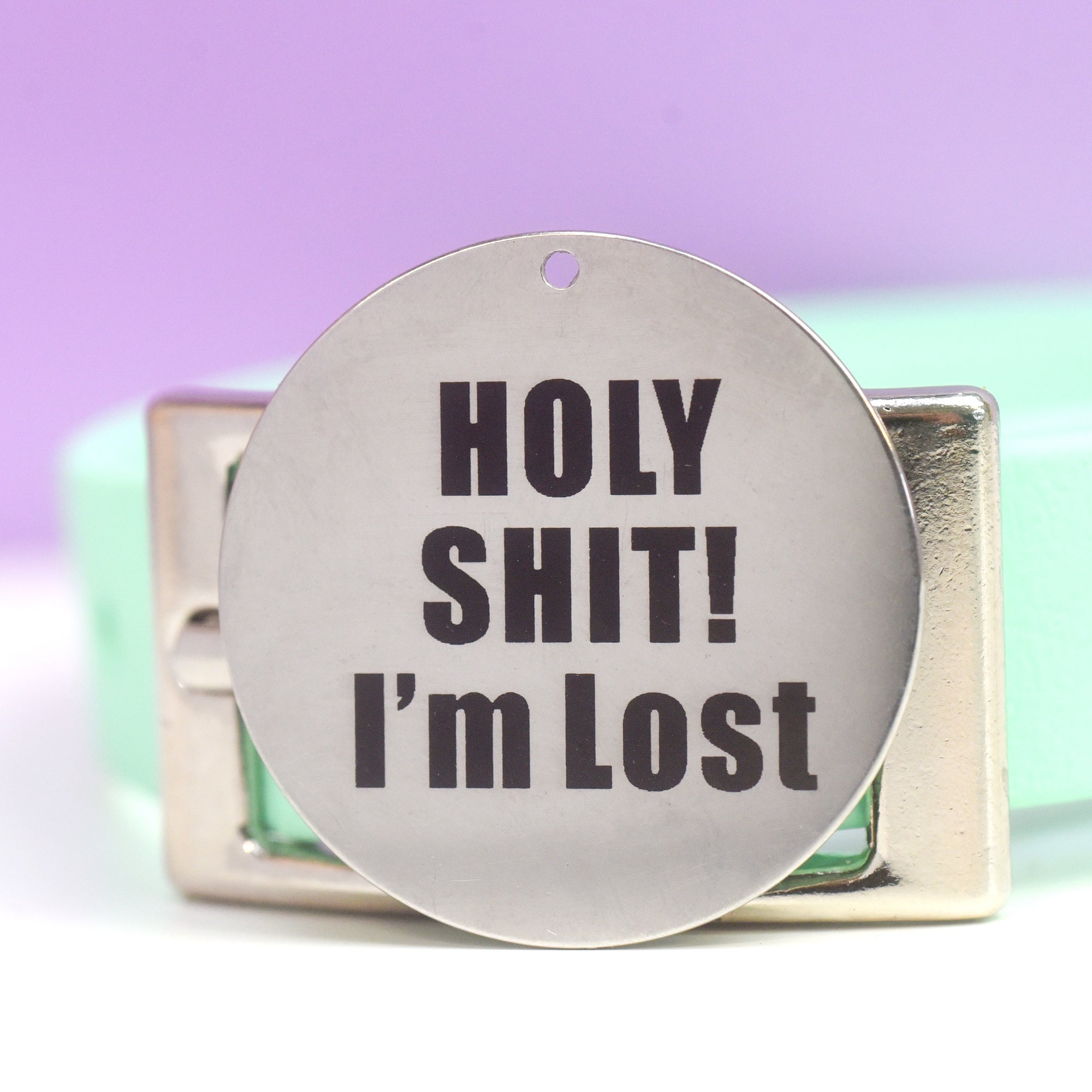 Engraved I'm Lost Tag, Stainless Steel Personalised Pet Tag