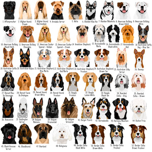 Dog Tag Personalised - Pastel Harlequin Realistic Illustrations