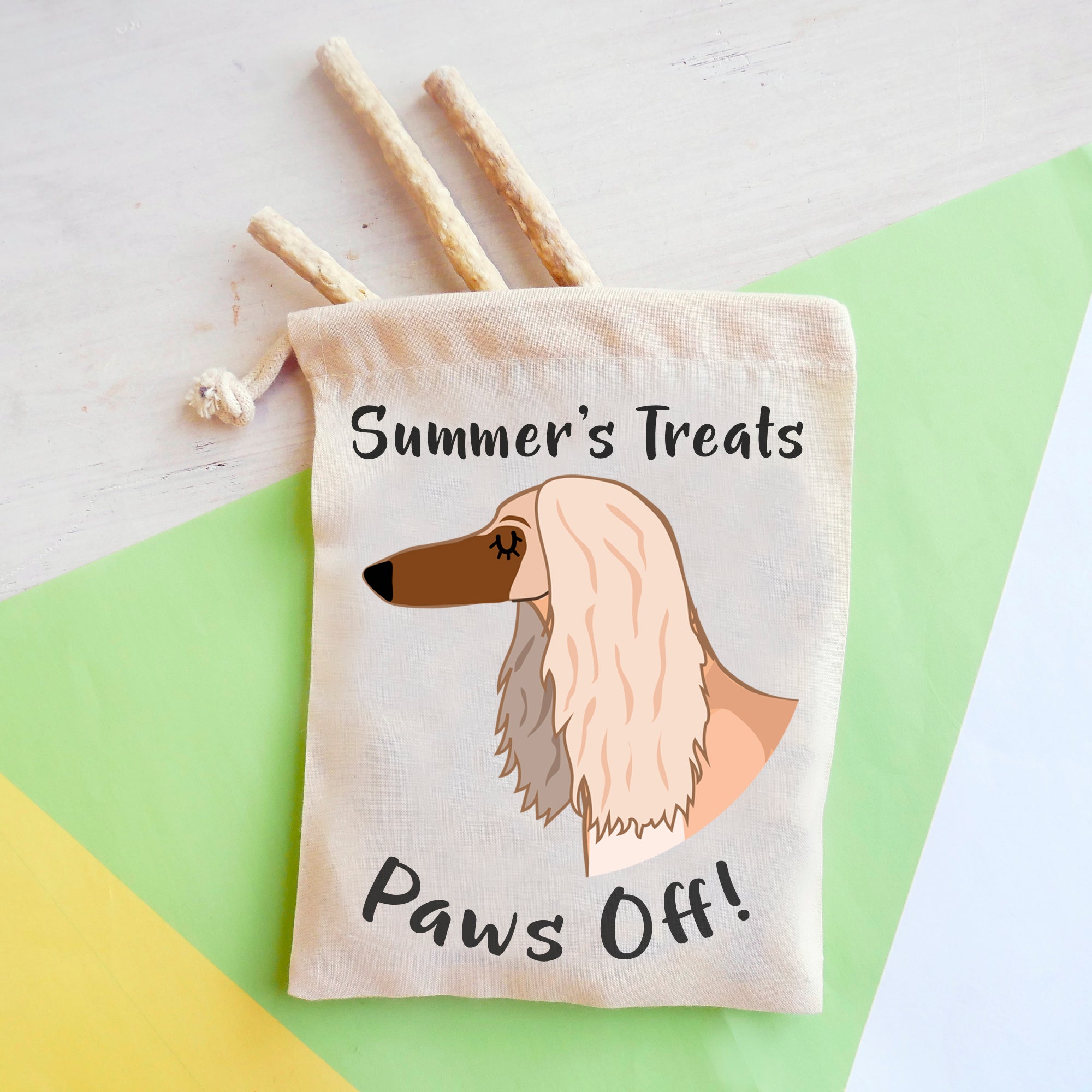 Afghan Hound Personalised Treat Training Bag  - Hoobynoo - Personalised Pet Tags and Gifts