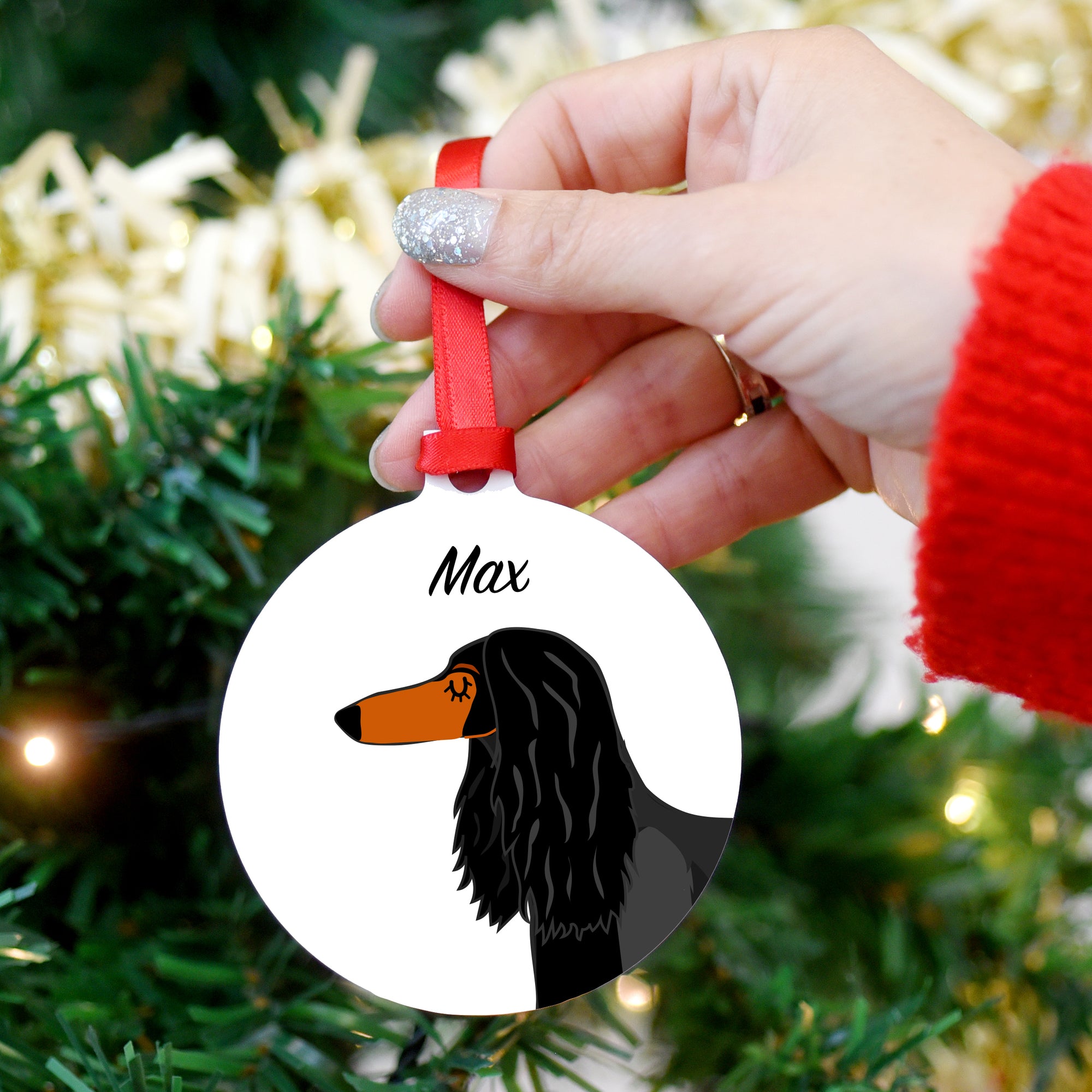 Afghan Hound Personalised Dog Christmas Decoration