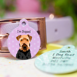 Airedale Terrier Realistic Dog Tag Personalised