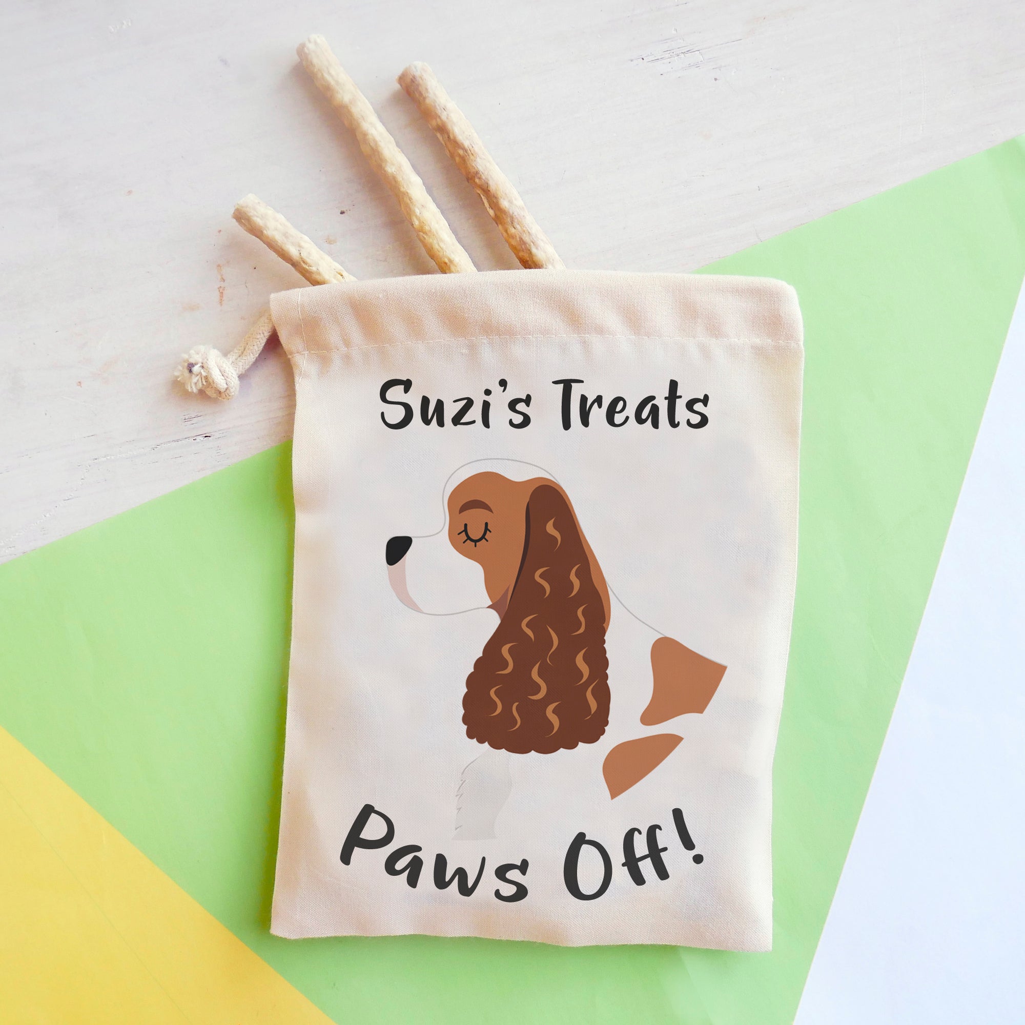 American Cocker Spaniel Personalised Treat Training Bag  - Hoobynoo - Personalised Pet Tags and Gifts