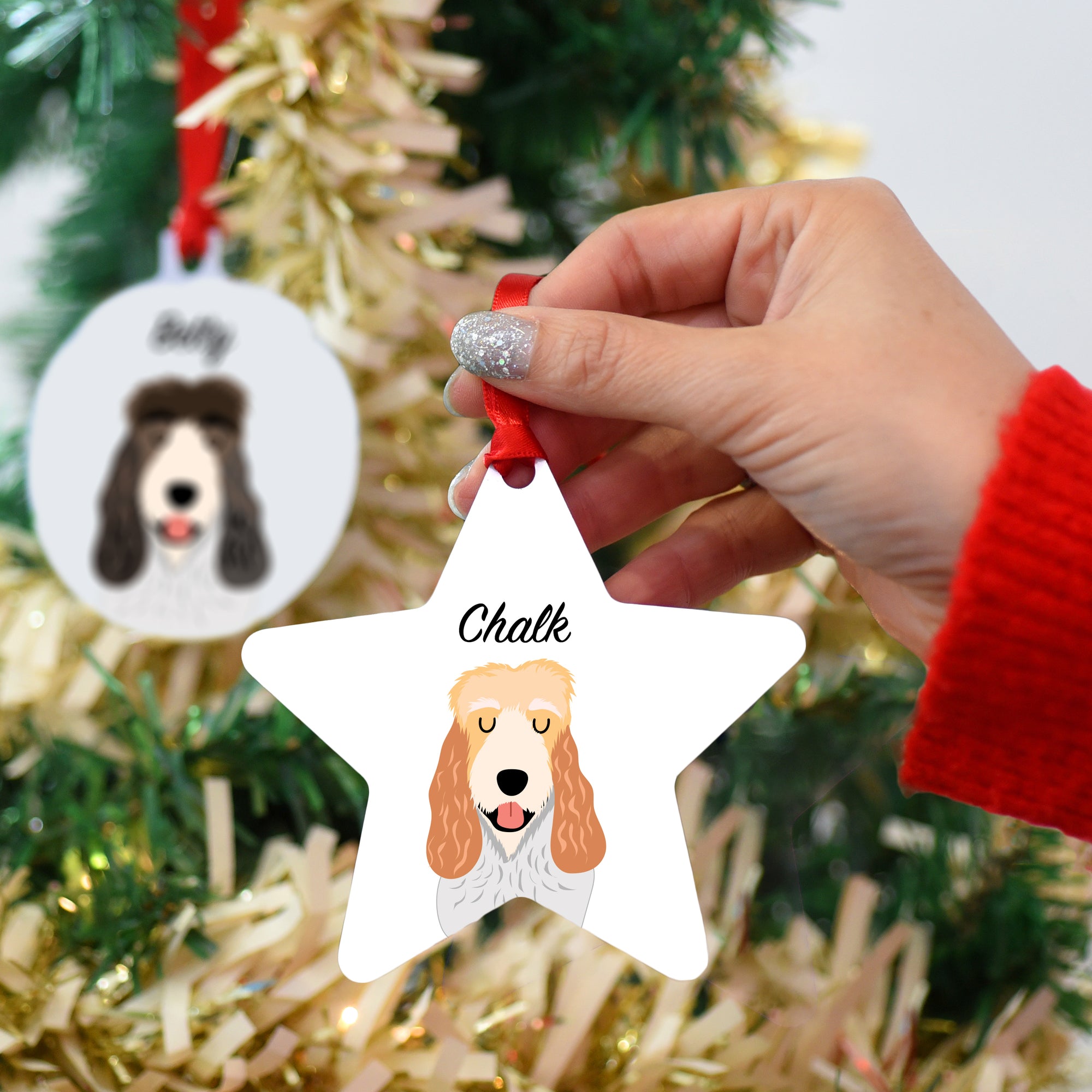 Basset Griffon Vendeen Personalised Dog Christmas Decoration
