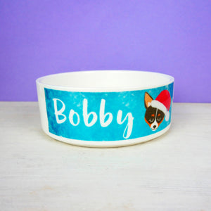 Personalised Chihuahua Christmas Dog Bowl - SMALL  - Hoobynoo - Personalised Pet Tags and Gifts