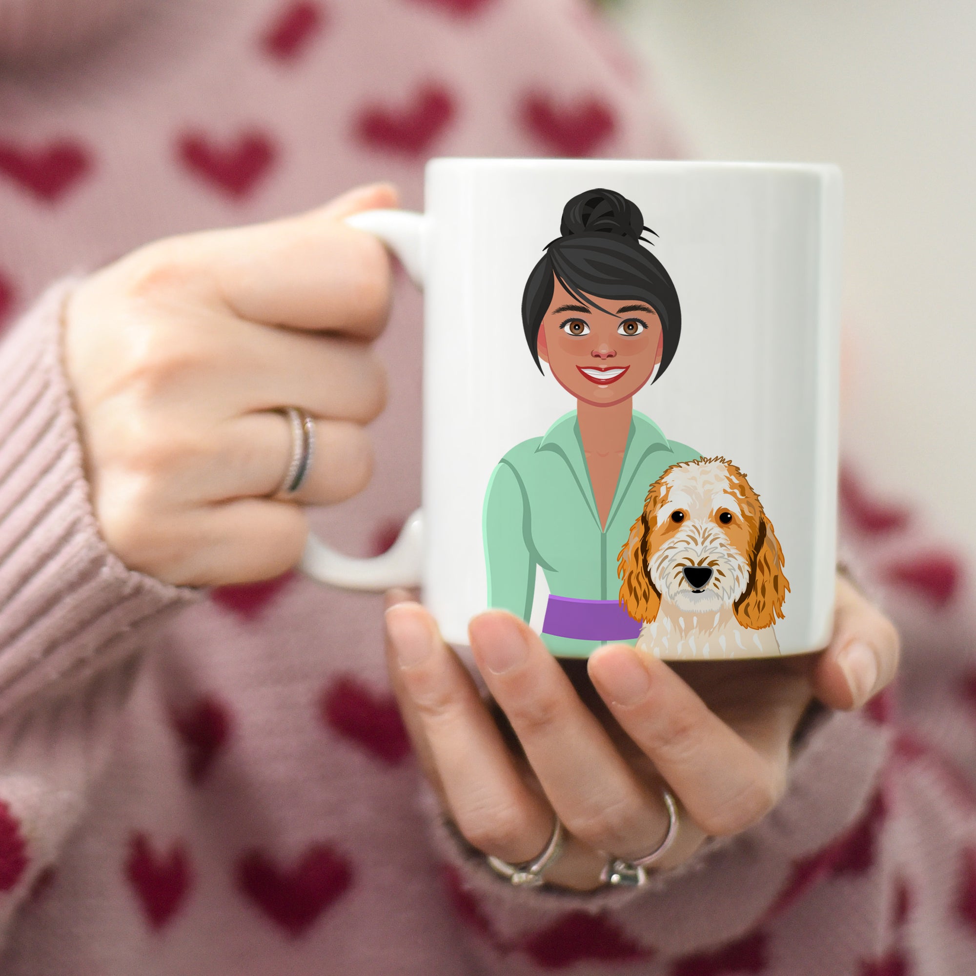 Personalised Me and My Dog Illustrated Mug