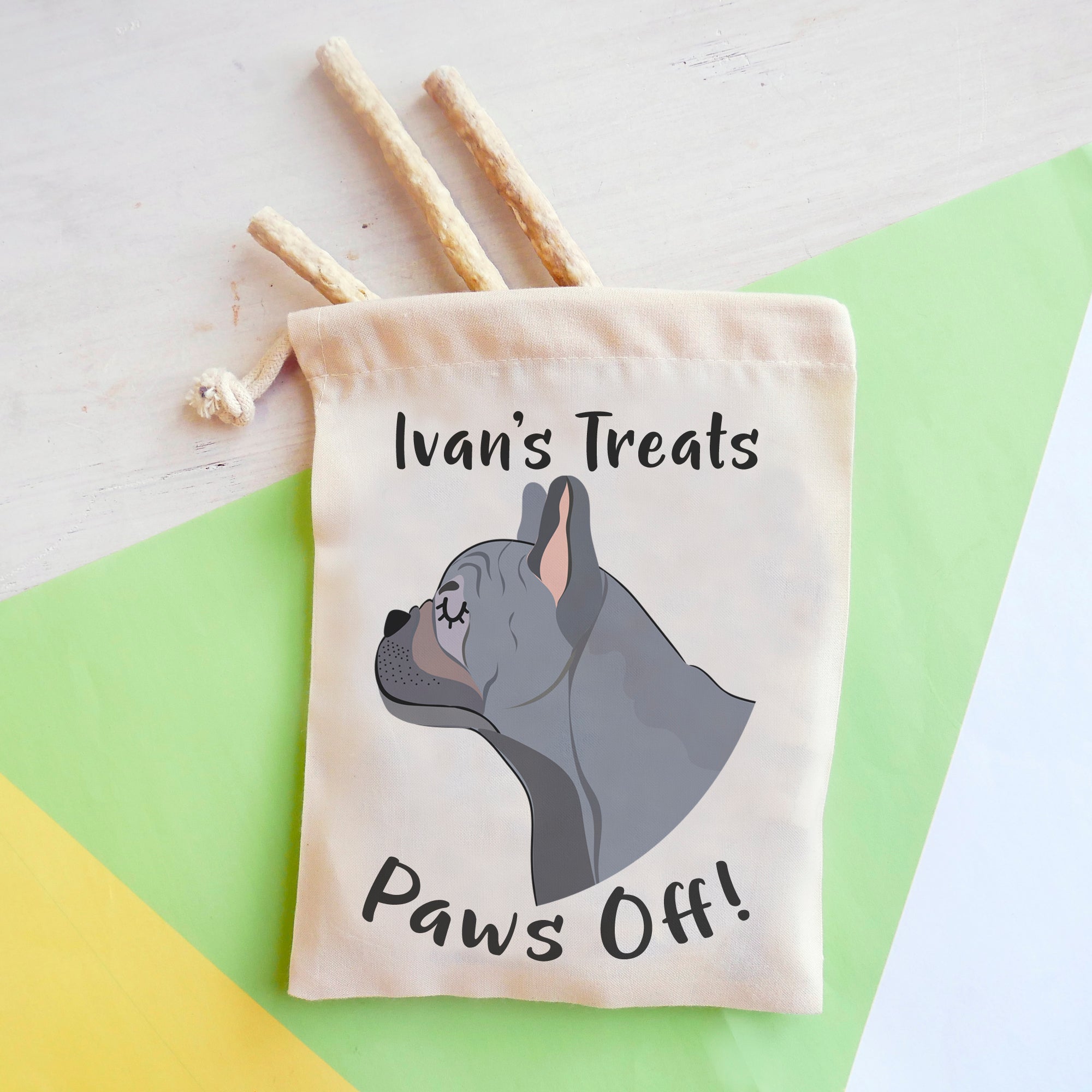 French Bulldog Personalised Treat Training Bag  - Hoobynoo - Personalised Pet Tags and Gifts