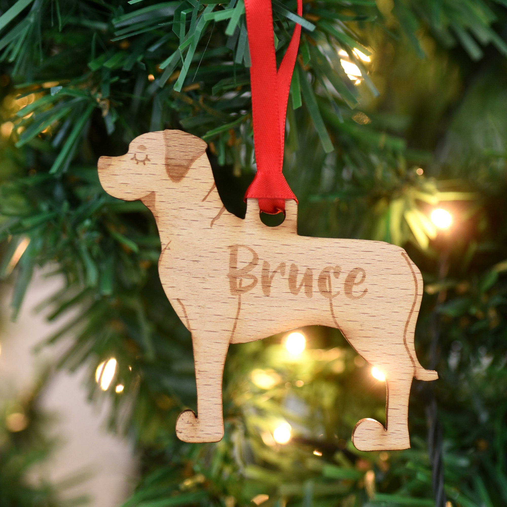 Dog Christmas Decoration - Rottweiler - Solid Wood