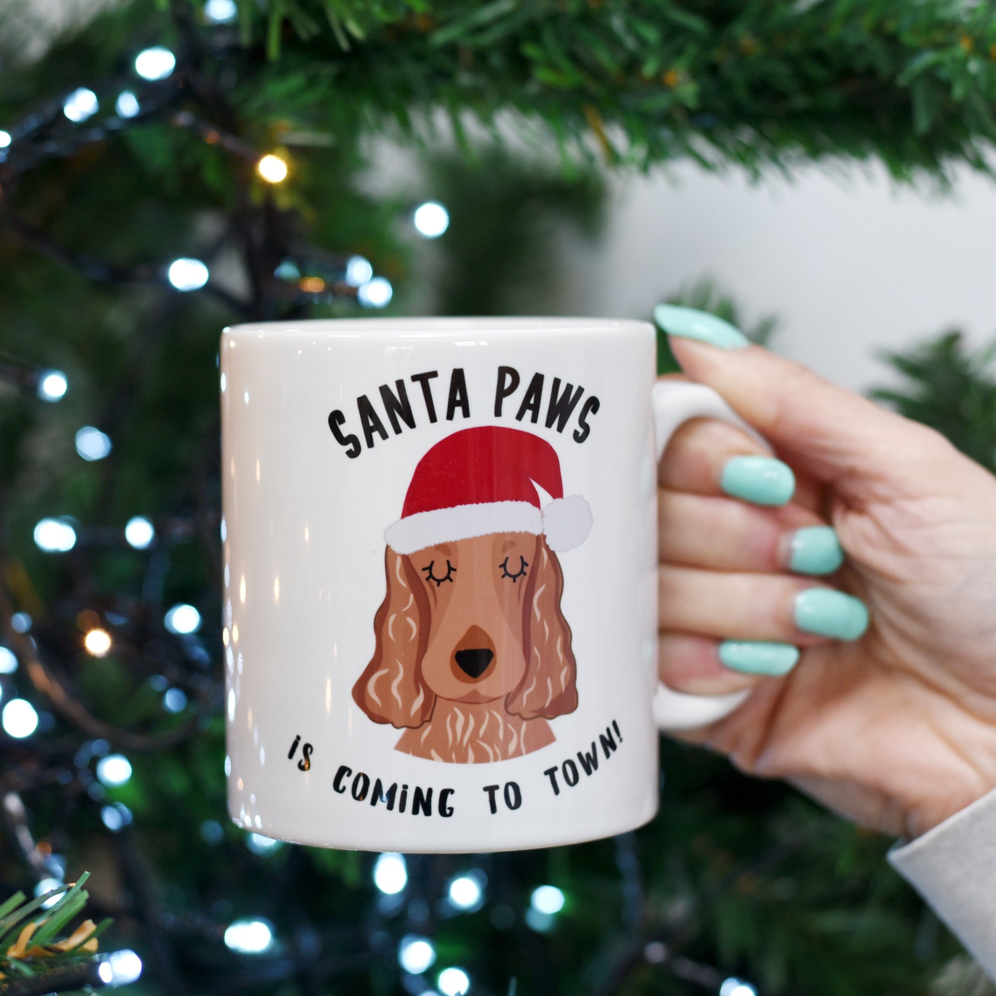Santa Paws Christmas Dog Mug
