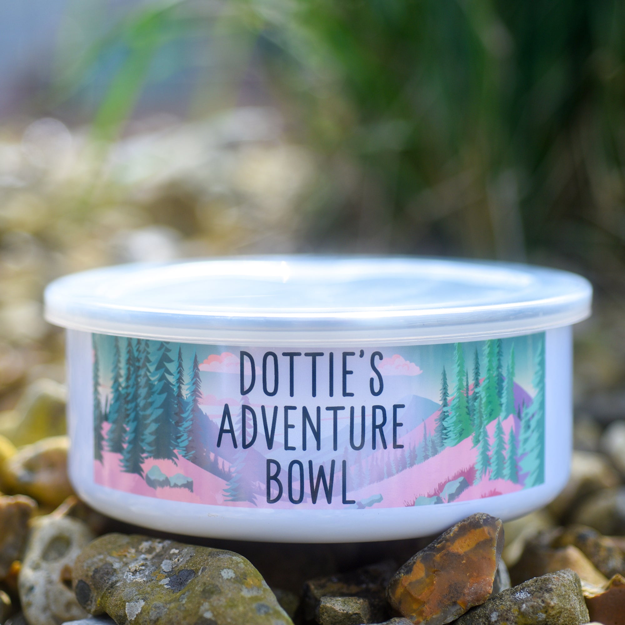 Adventure Awaits - Personalised Enamel Pet Bowl