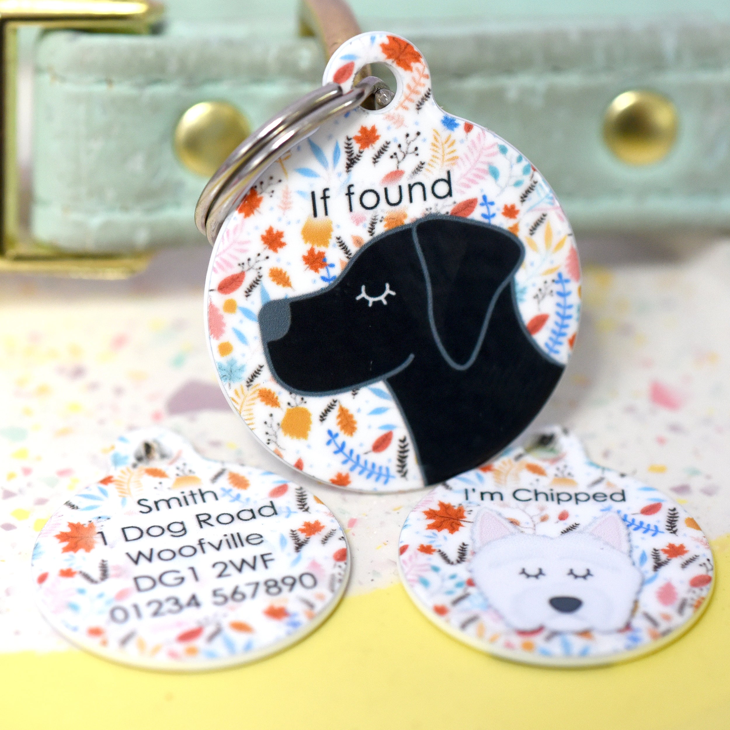 Raspberry Dog Tag Personalised Illustrated Dog Pet ID Tags – Hoobynoo.co.uk