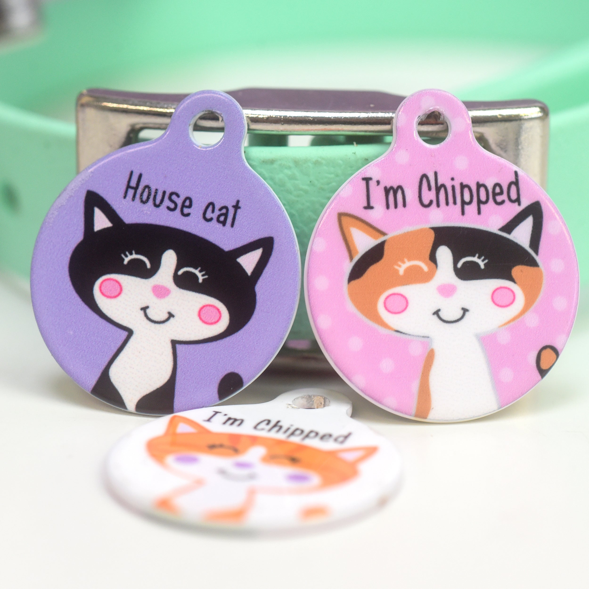 Personalised Cat Pet Identity Name Tag – Hoobynoo.co.uk