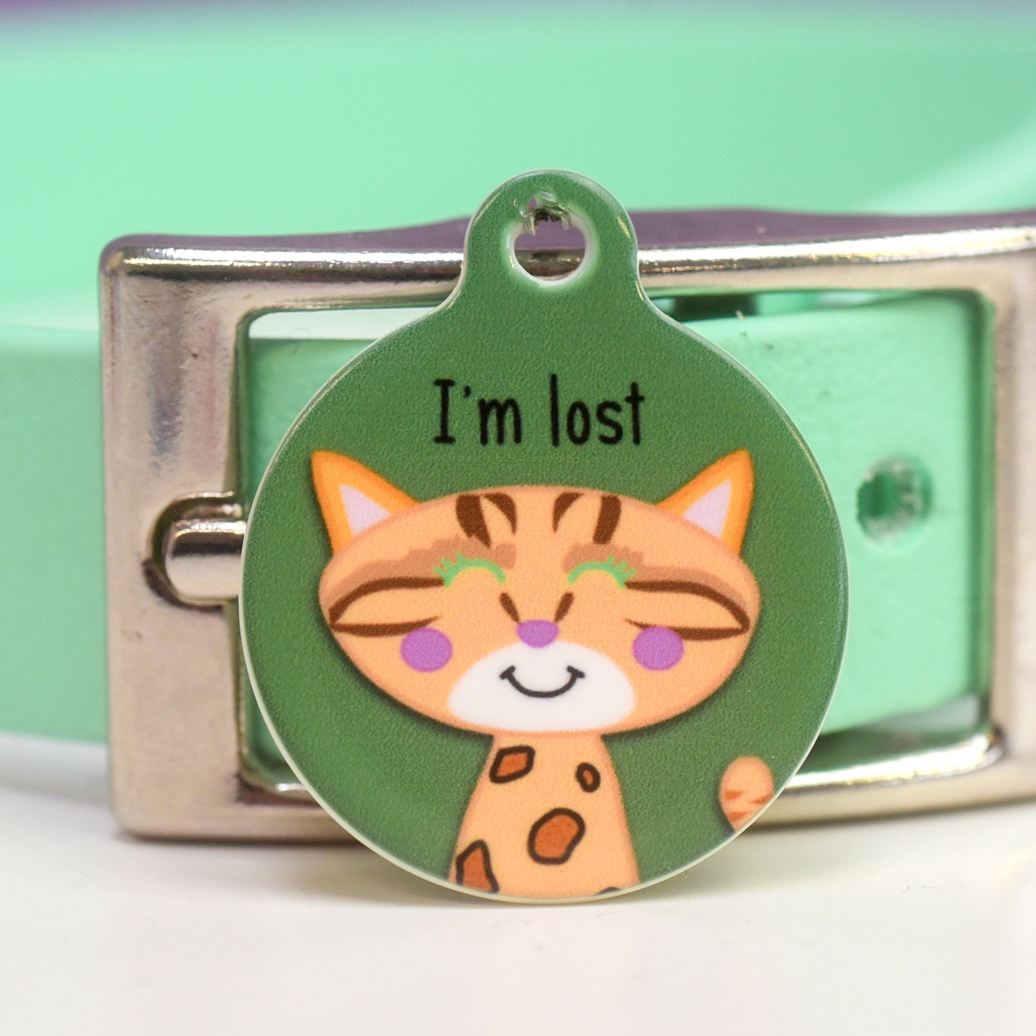 Cat Identity Label Personalised Cat Pet Identity Name Tag - Hoobynoo.co.uk