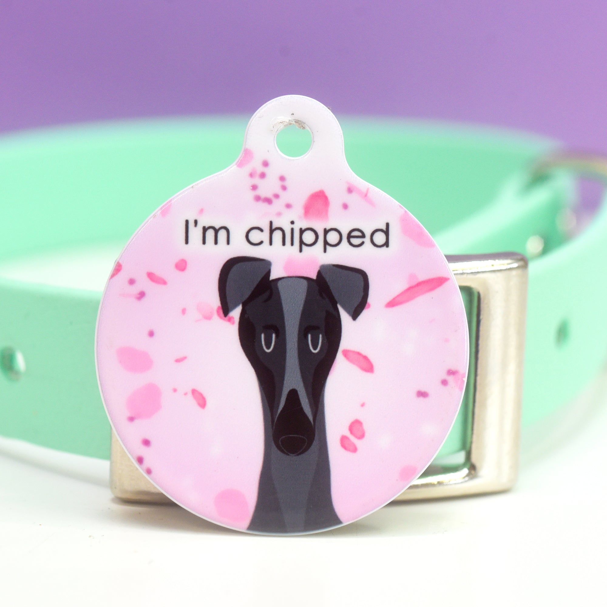 Dog Tag Personalised - Cherry Blossom