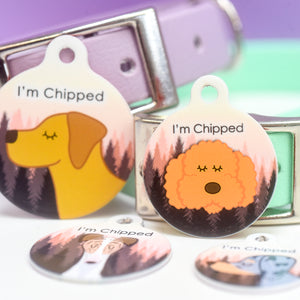 Dog Tag Personalised - Sunset Forest