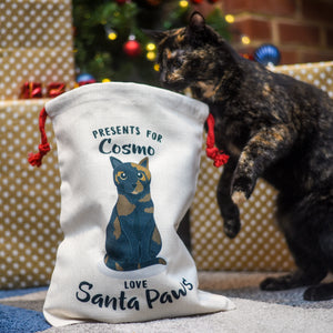Personalised Cat Christmas Sack