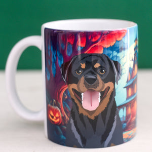 Haunted Mansion Illustrated Dog Mug