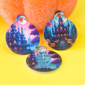 Halloween Pet ID Tag - Haunted Mansions