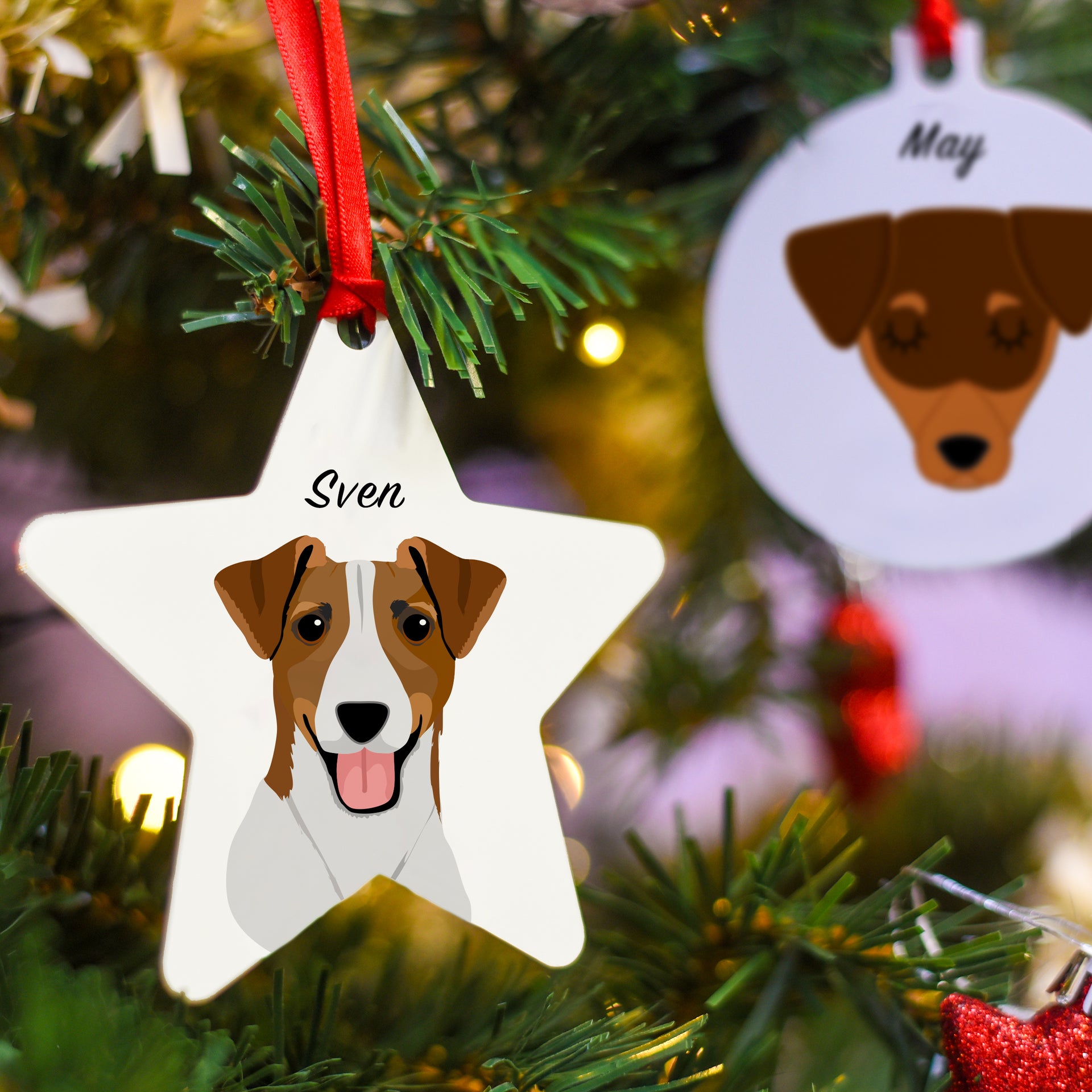 Jack Russell Personalised Dog Christmas Decoration –