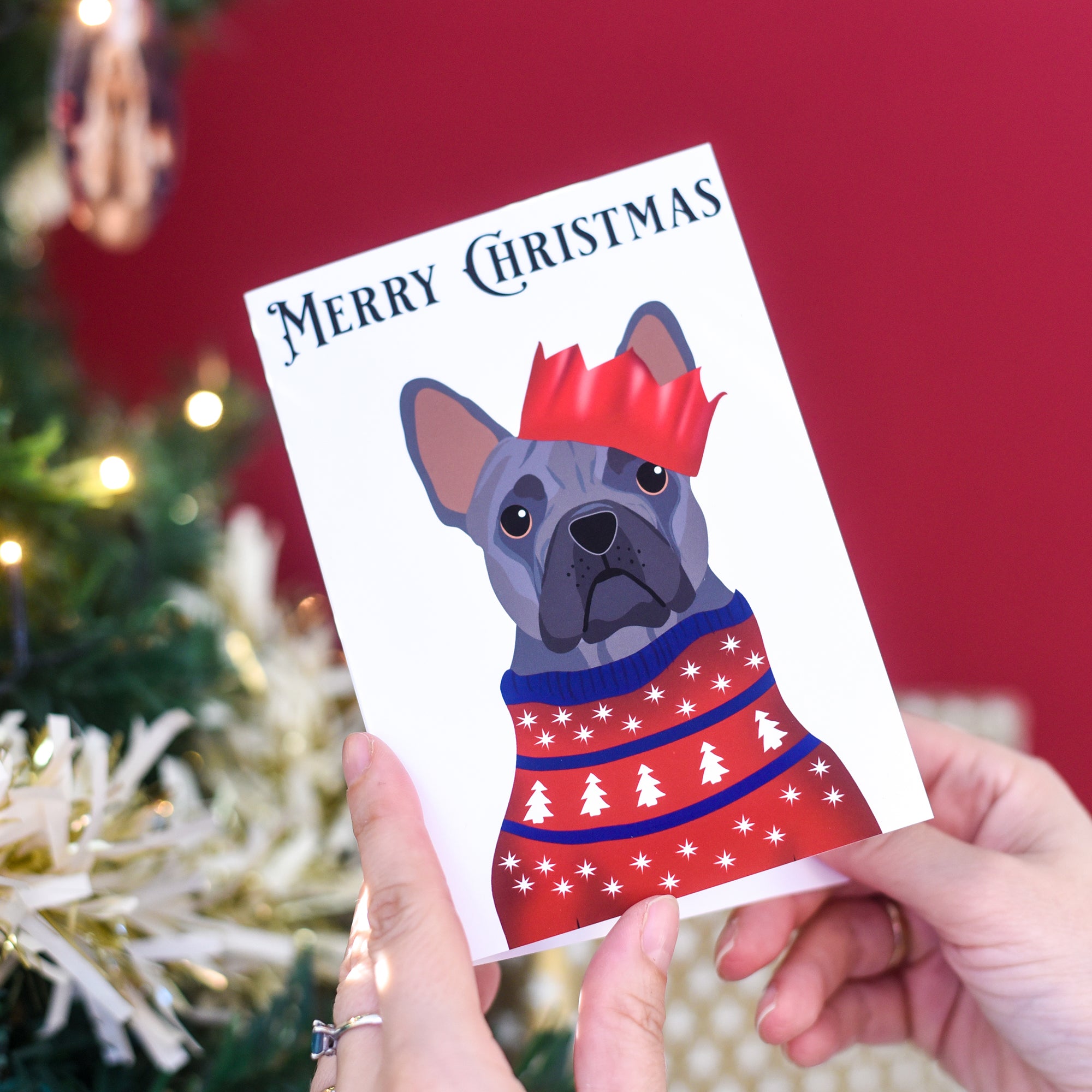 Personalised Party Dog Christmas Card