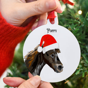 Pet Portrait Christmas Hanging Ornament Personalised