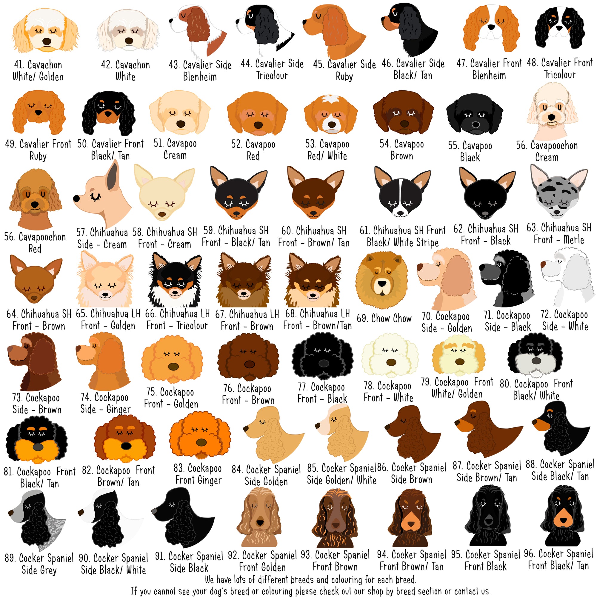 Dog Tag Personalised - Rainbow Crochet Cartoon Illustrations