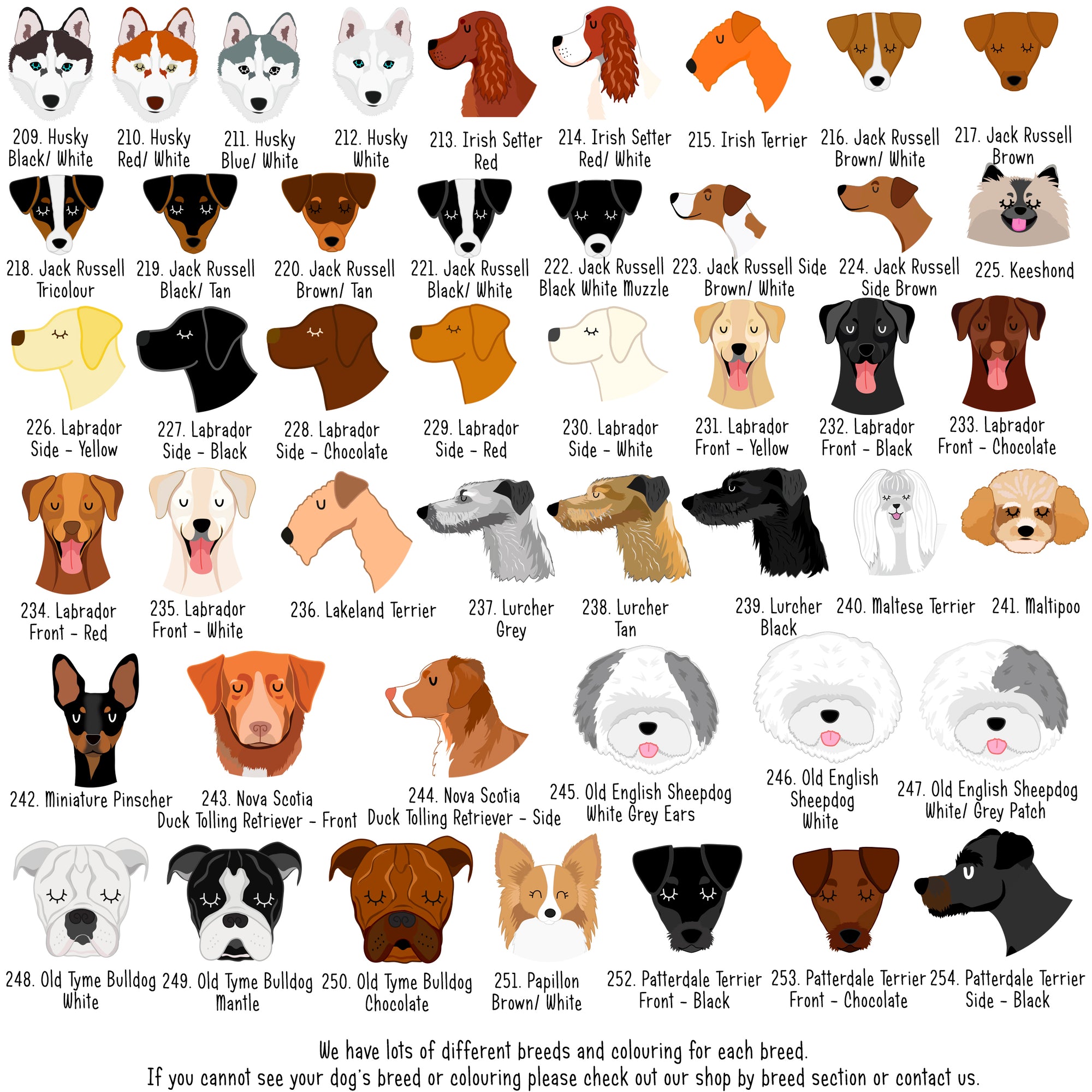 Dog Tag Personalised - Noughties Doodles Cartoon Dog Illustration