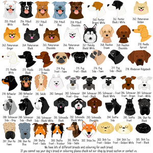 Dog Tag Personalised - Gingham Cartoon Illustrations