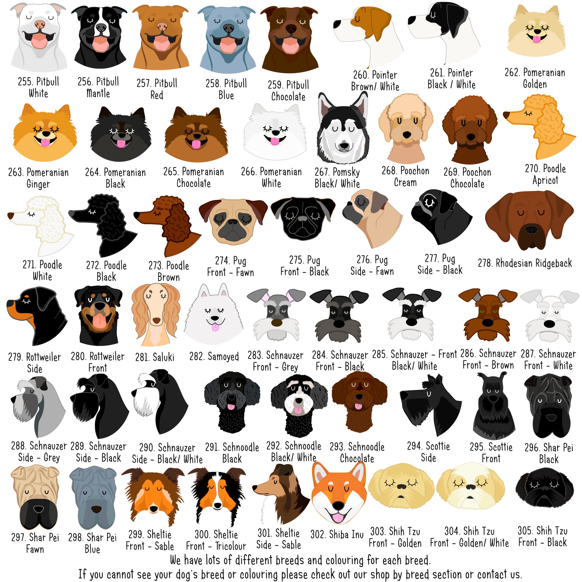 Dog Tag Personalised - Pastel Harlequin Cartoon Illustrations