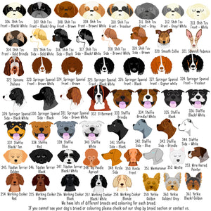 Dog Tag Personalised - Pastel Harlequin Cartoon Illustrations