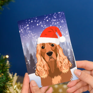 Personalised Snowy Christmas Dog Card