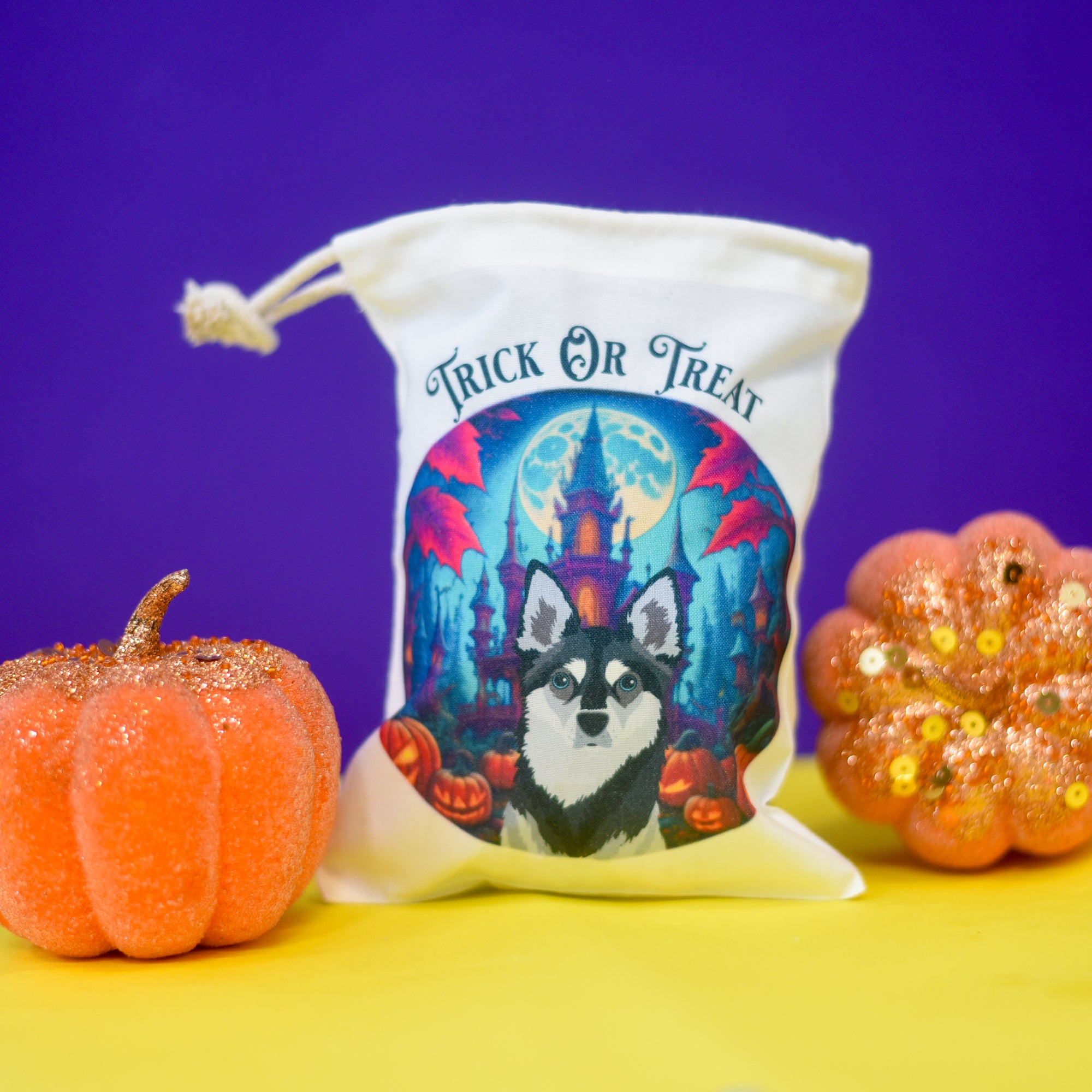 Spooky Castle Dog Halloween Treat Bag