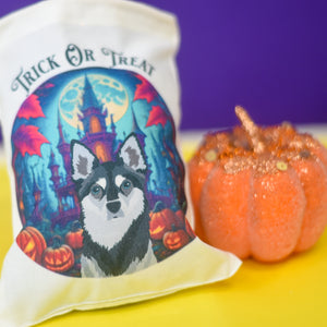 Spooky Castle Dog Halloween Treat Bag