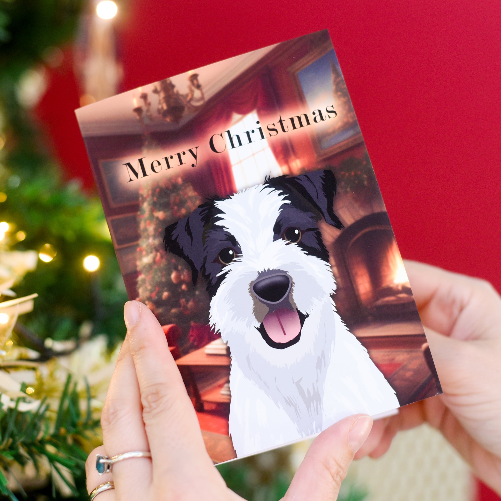 Personalised Traditional Christmas Dog Card