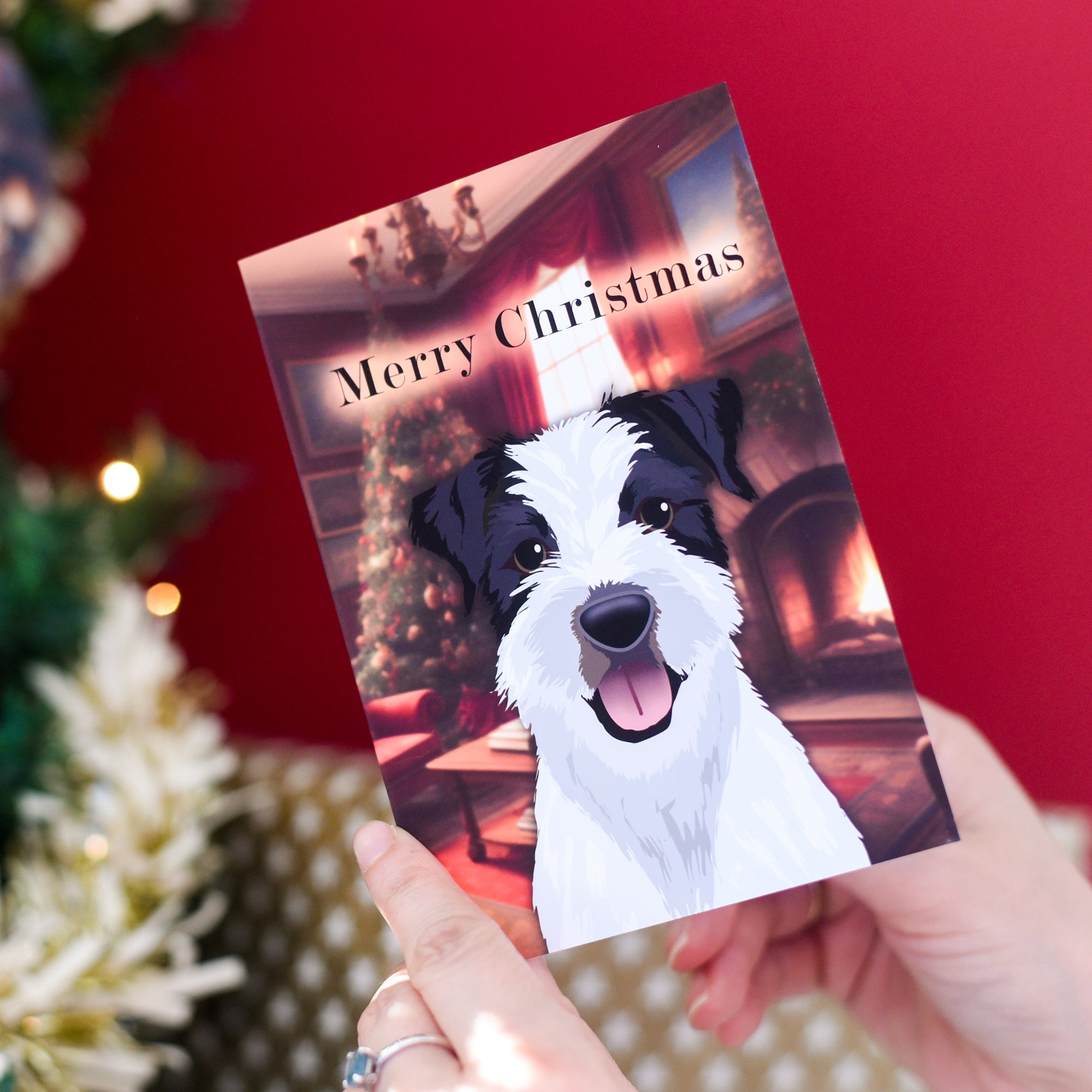 Personalised Traditional Christmas Dog Card