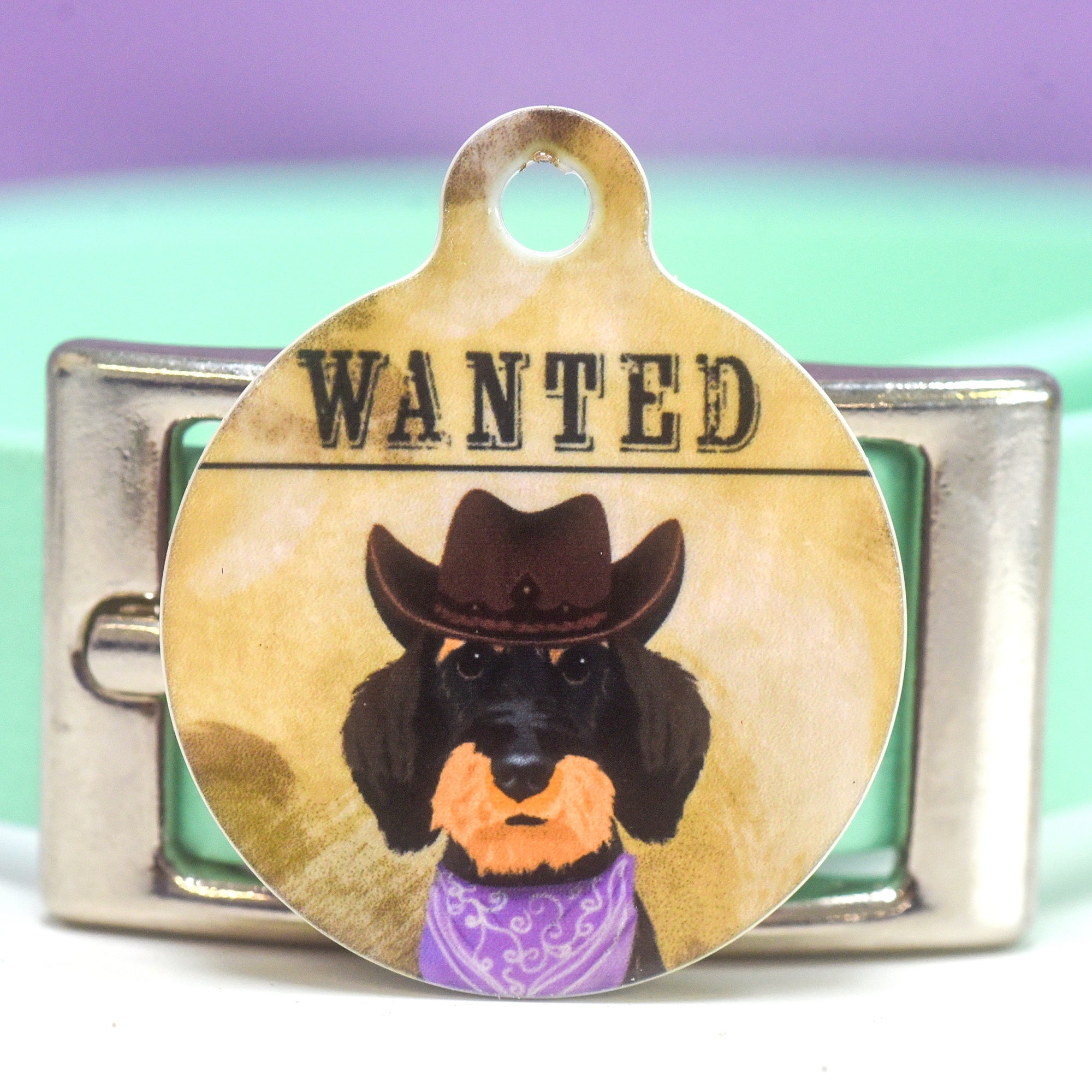 Dog Tag Personalised - Wanted Dog Wild West Theme