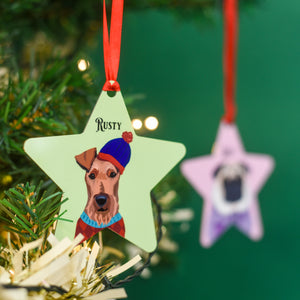 Colour Pop Winter Dog Christmas Decoration Personalised
