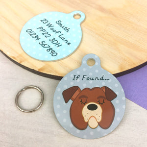 English Bulldog Personalised Pet ID Tag  - Hoobynoo - Personalised Pet Tags and Gifts