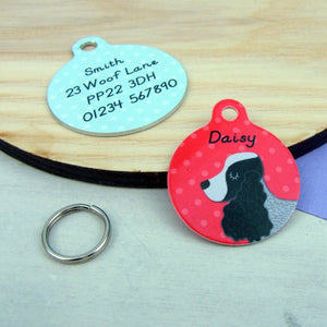 Cocker Spaniel Personalised Pet Id Tag  - Hoobynoo - Personalised Pet Tags and Gifts