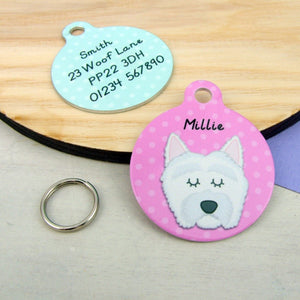 Personalised West Highland Terrier Dog Id Tag  - Hoobynoo - Personalised Pet Tags and Gifts