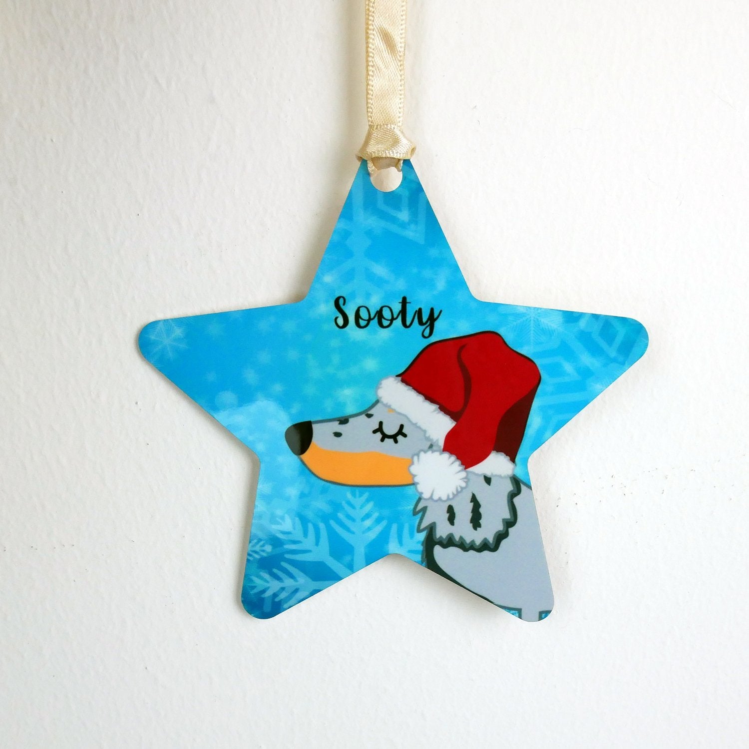 Dachshund Frozen Christmas Decoration  - Hoobynoo - Personalised Pet Tags and Gifts