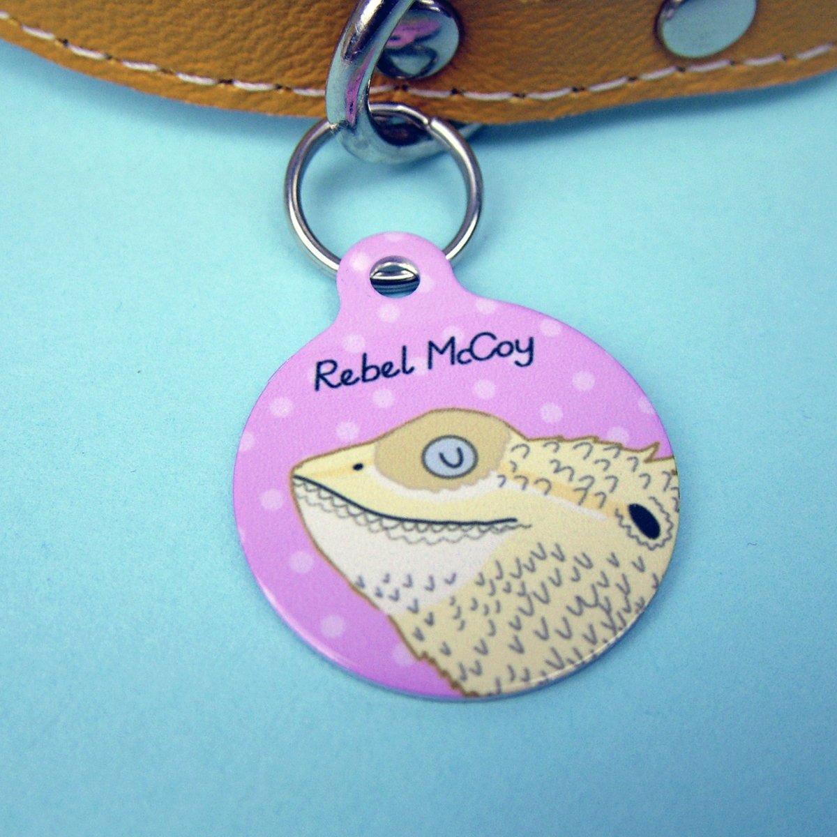Bearded Dragon Harness ID Tag  - Hoobynoo - Personalised Pet Tags and Gifts