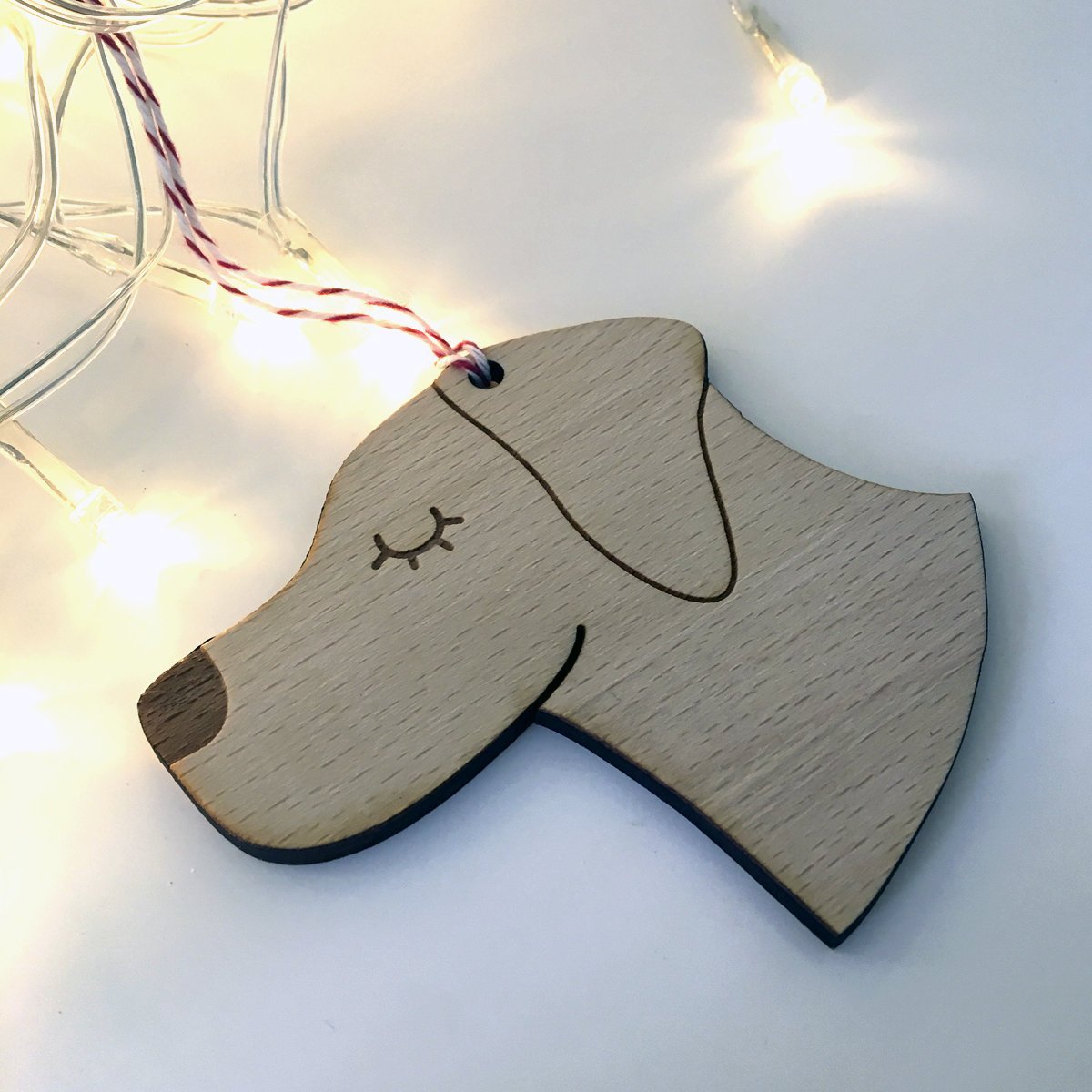 Labrador Wooden Christmas Decoration  - Hoobynoo - Personalised Pet Tags and Gifts