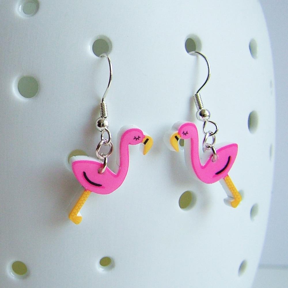 Flamingo Acrylic Kitsch Earrings  - Hoobynoo - Personalised Pet Tags and Gifts