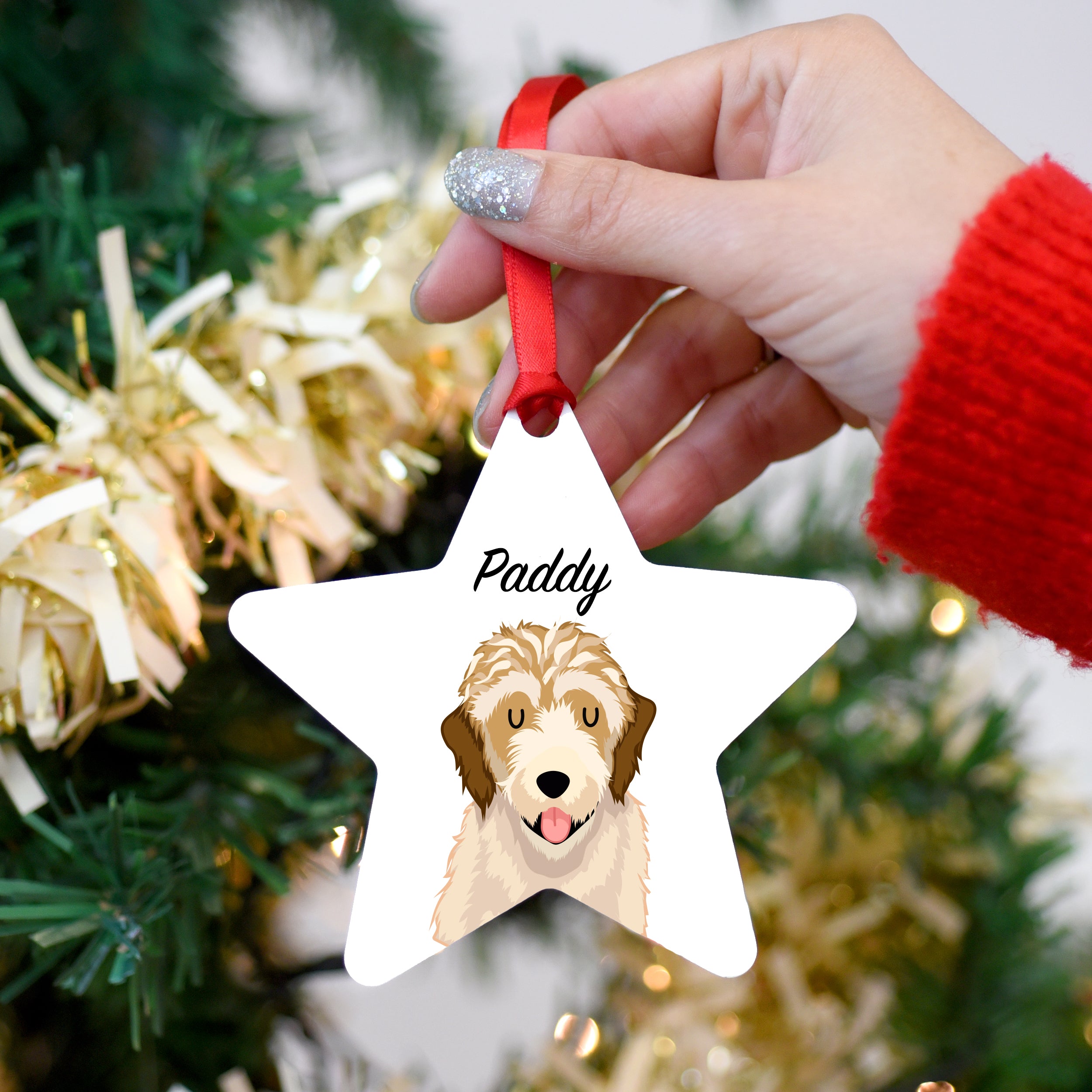 Aussiedoodle christmas ornament hotsell