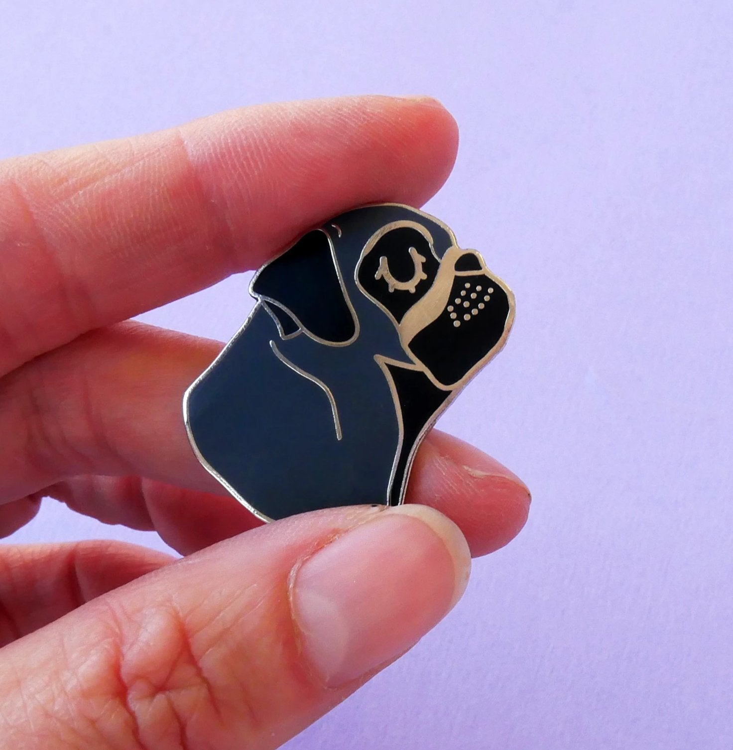 Pug Pin Handmade Jewellery| Hoobynoo | Acrylic Jewellery | Enamel Pins ...