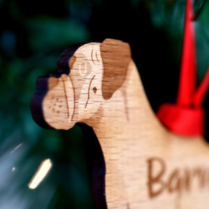 Dog Christmas Decoration - Boxer - Solid Wood