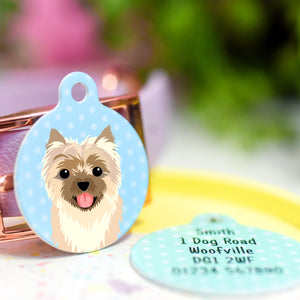 Cairn Terrier Realistic Personalised Dog ID Tag