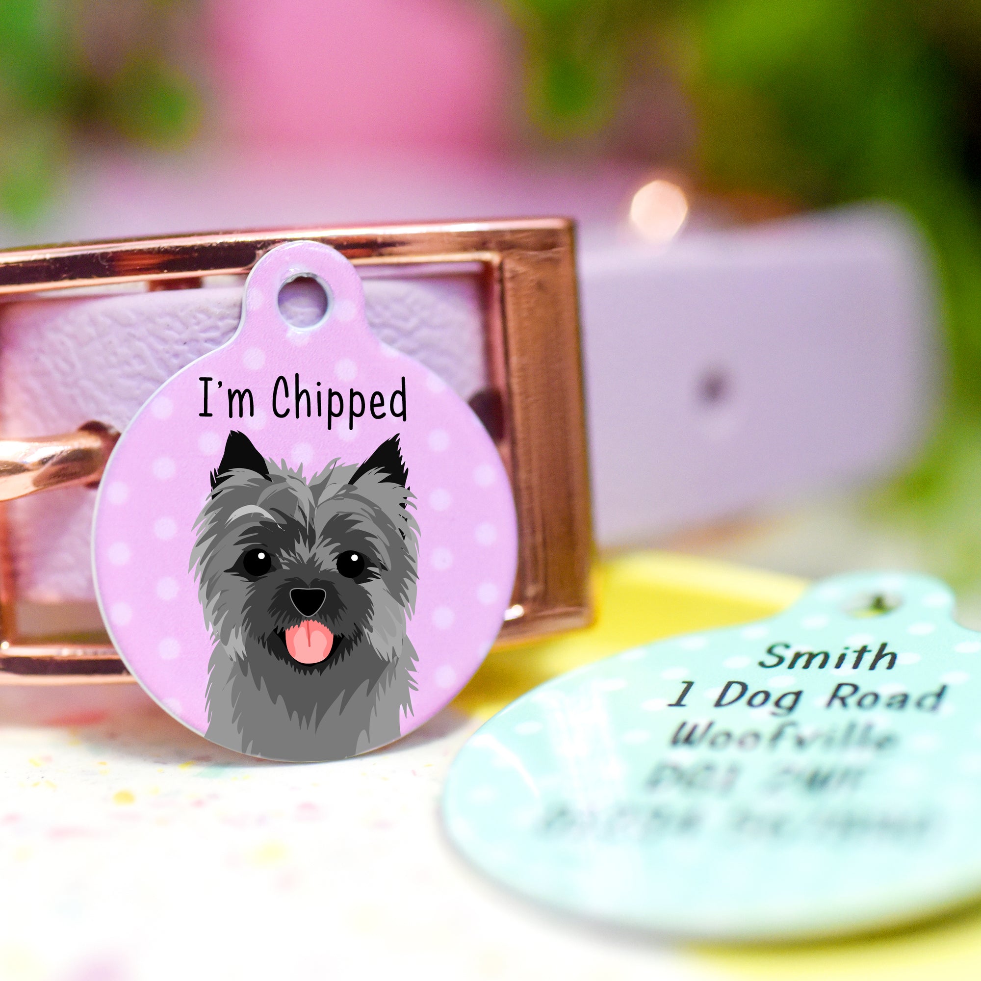 Cairn Terrier Realistic Personalised Dog ID Tag