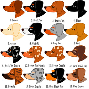 Personalised Dachshund Dog Tag - Polka Dot