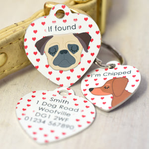 Valentines Dog Tag Personalised